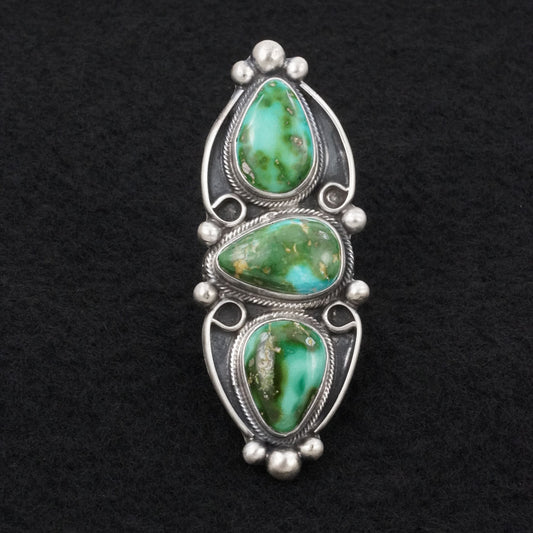 Kathleen Livingston Turquoise & Sterling Silver Ring Sz. 7.5