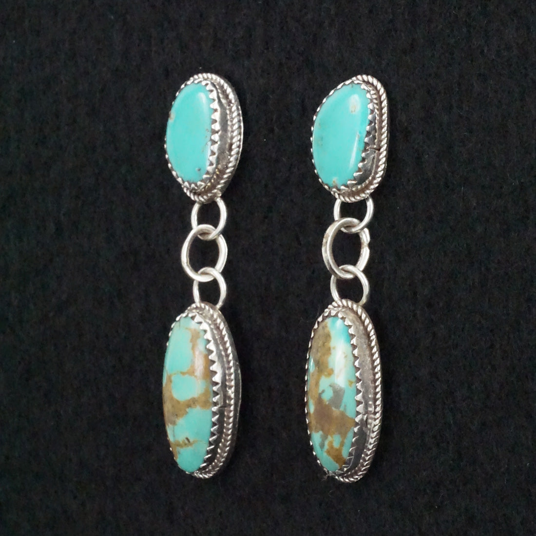 Ernest Hawthorne Turquoise & Sterling Silver Earrings