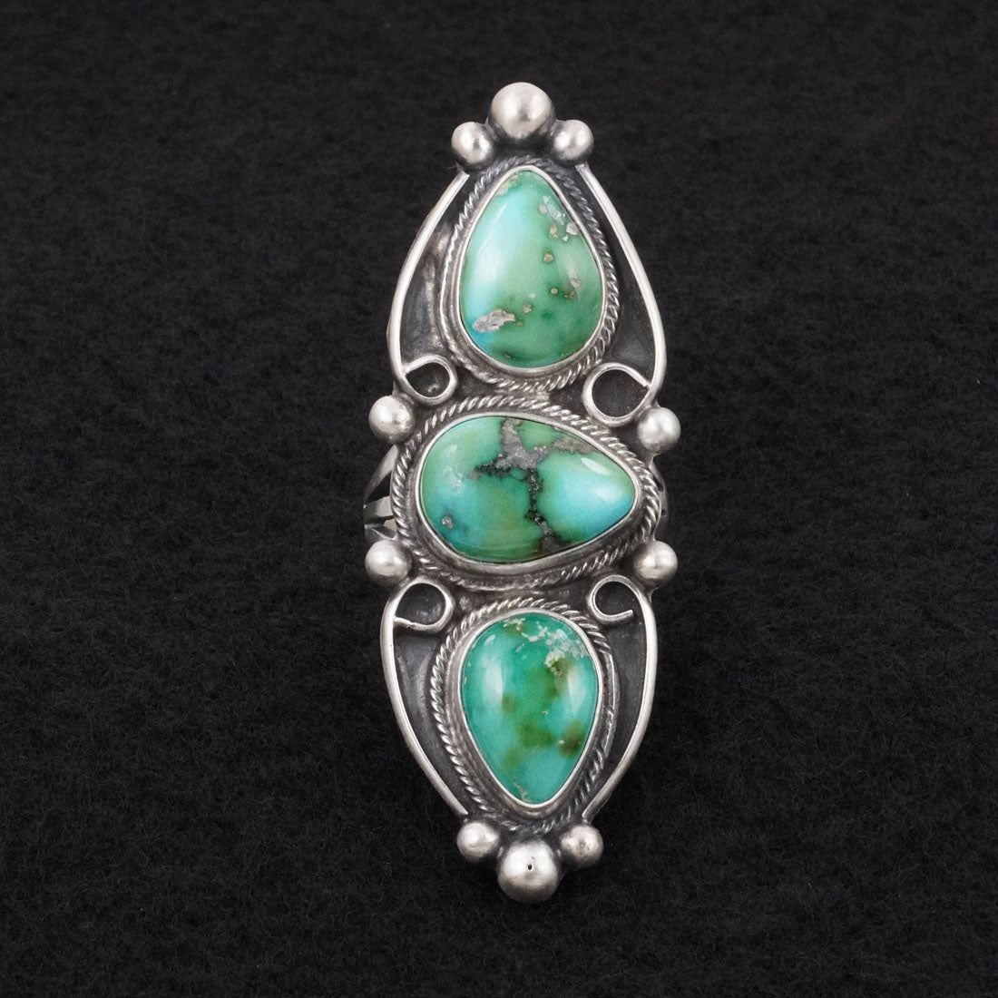 Kathleen Livingston Turquoise & Sterling Silver Ring Sz. 9.5