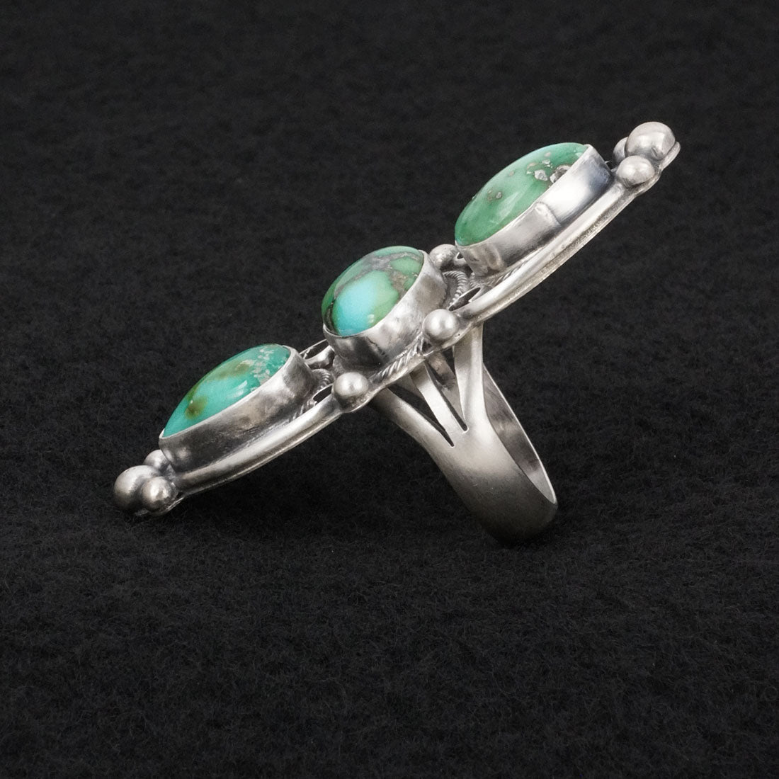 Kathleen Livingston Turquoise & Sterling Silver Ring Sz. 9.5