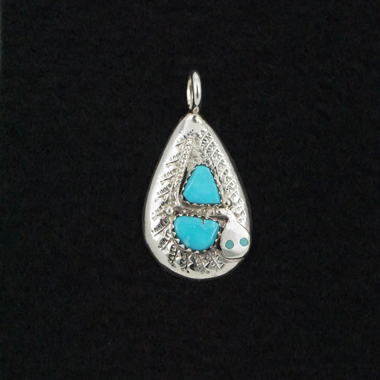 Joy Calavaza Turquoise & Sterling Silver Pendant