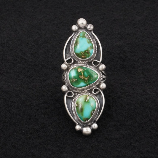 Kathleen Livingston Turquoise & Sterling Silver Ring Sz. 8.5