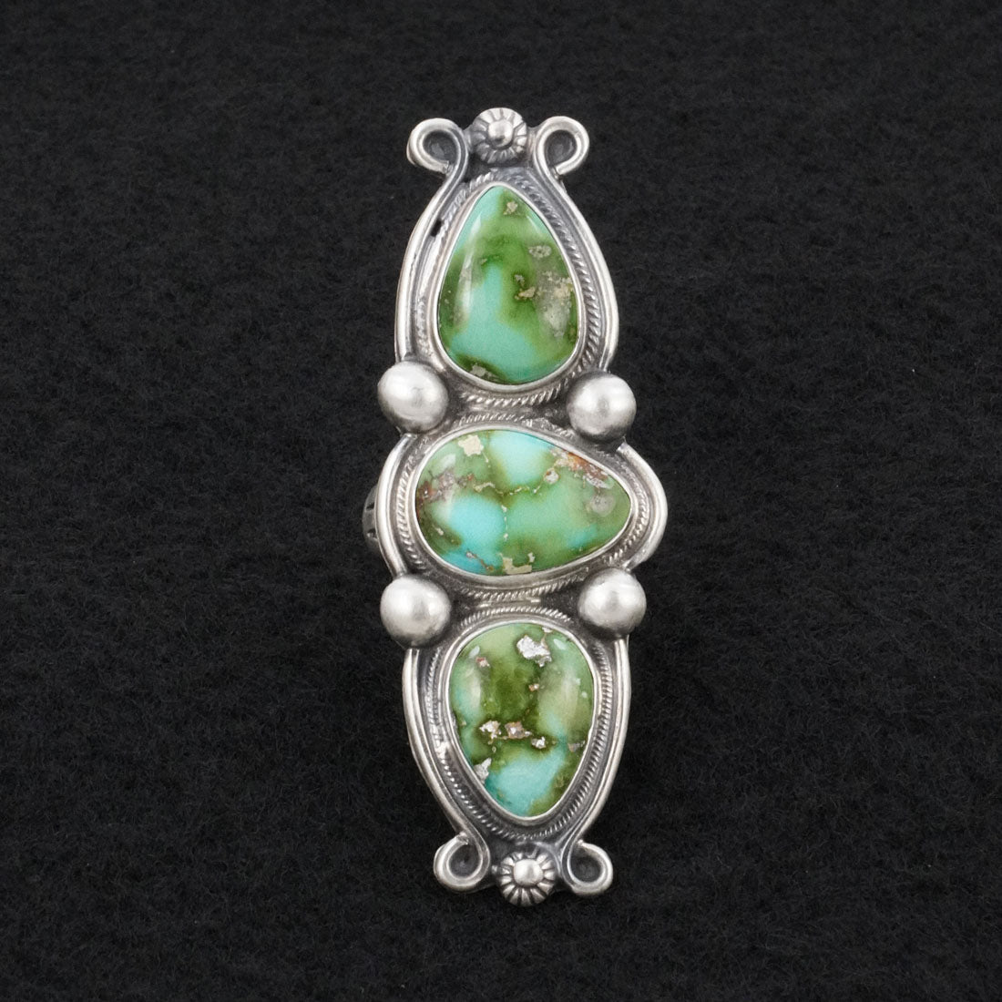 Kathleen Livingston Turquoise & Sterling Silver Ring Sz. 9