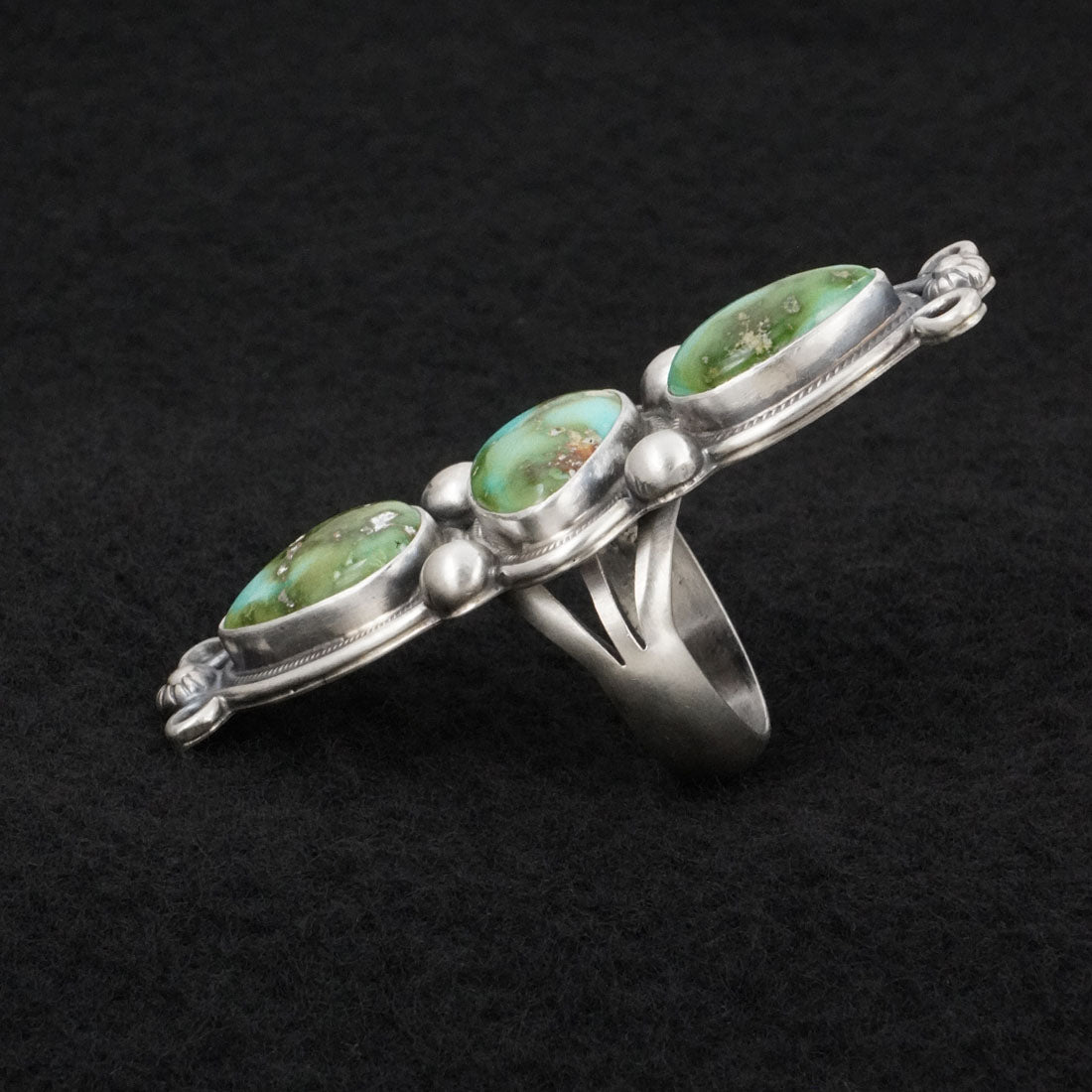 Kathleen Livingston Turquoise & Sterling Silver Ring Sz. 9