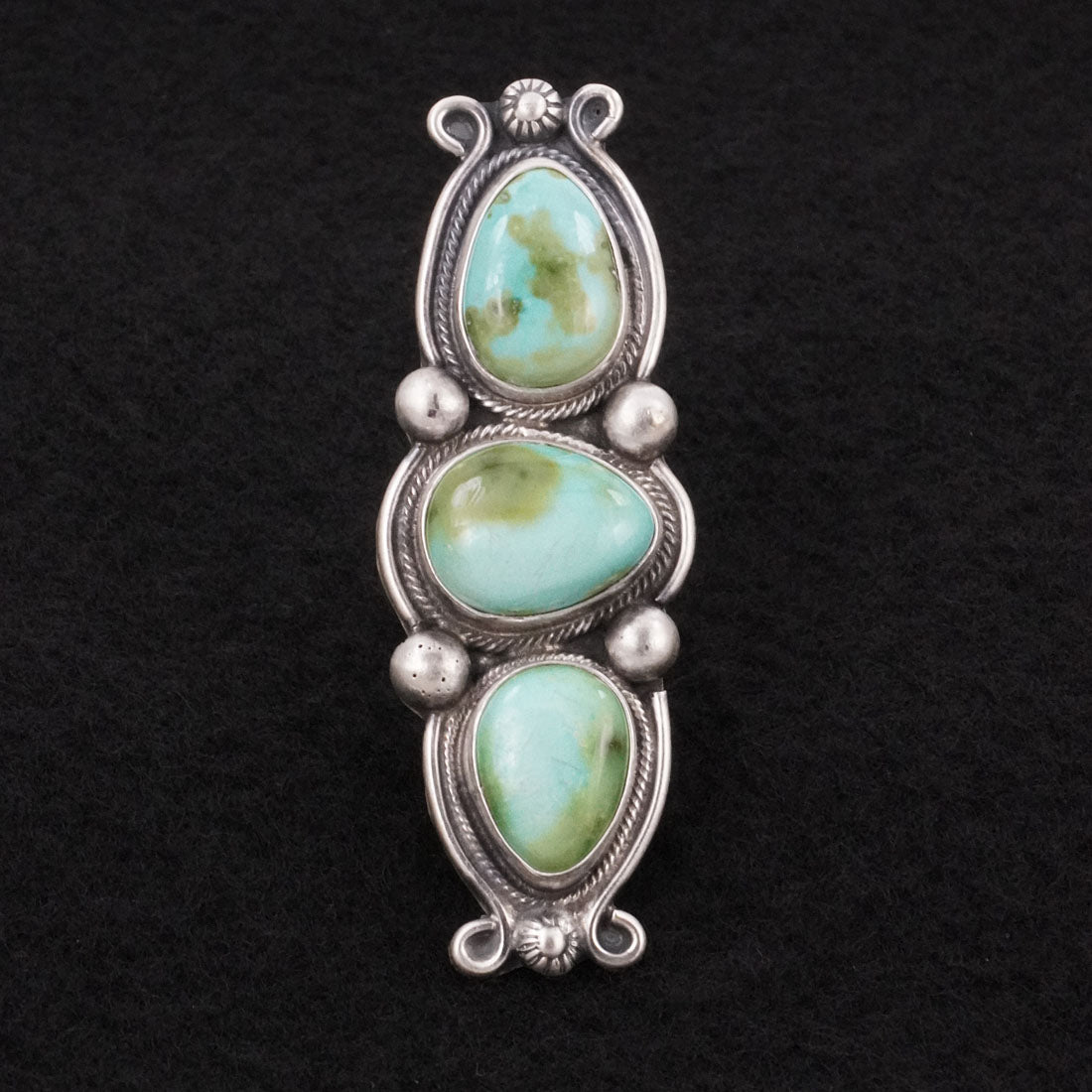 Kathleen Livingston Turquoise & Sterling Silver Ring Sz. 8.5