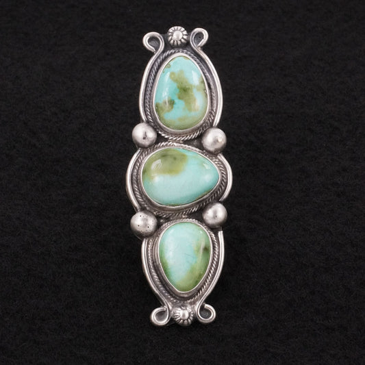 Kathleen Livingston Turquoise & Sterling Silver Ring Sz. 8.5