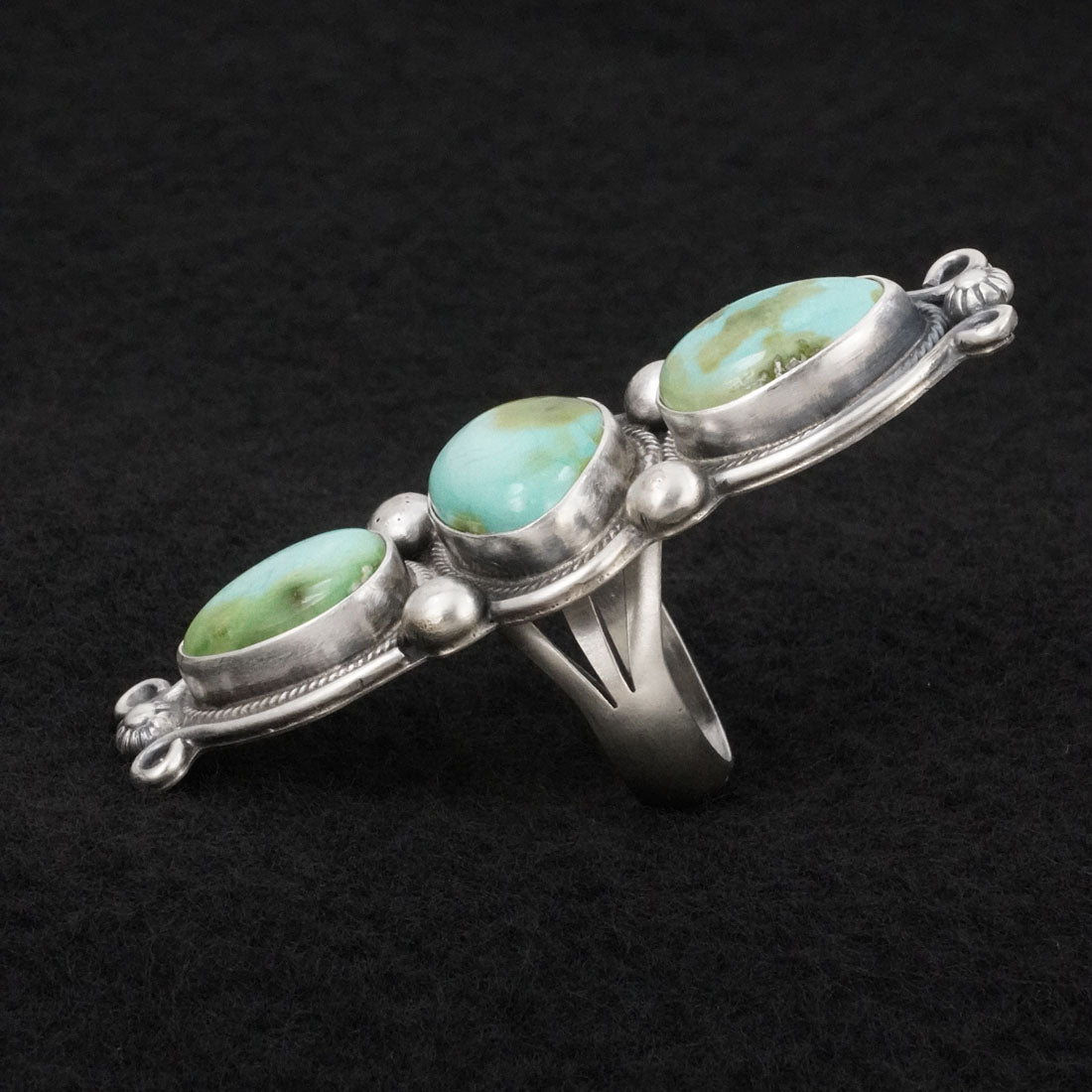 Kathleen Livingston Turquoise & Sterling Silver Ring Sz. 8.5