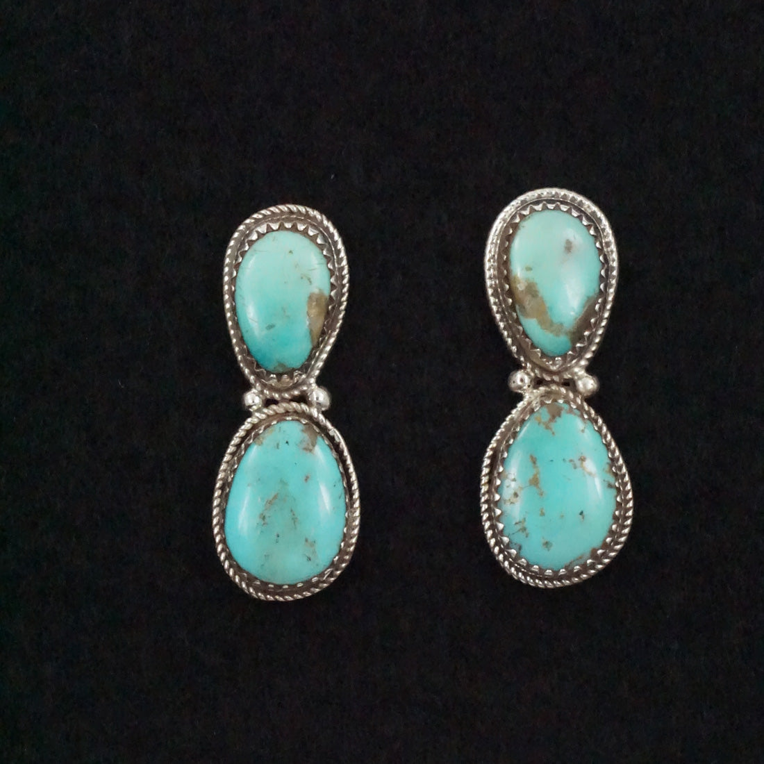 Ernest Hawthorne Turquoise & Sterling Silver Earrings