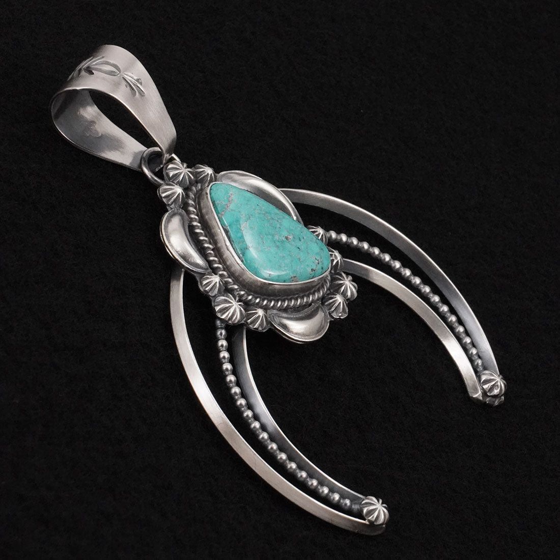 Raymond Delgarito Turquoise & Sterling Silver Pendant