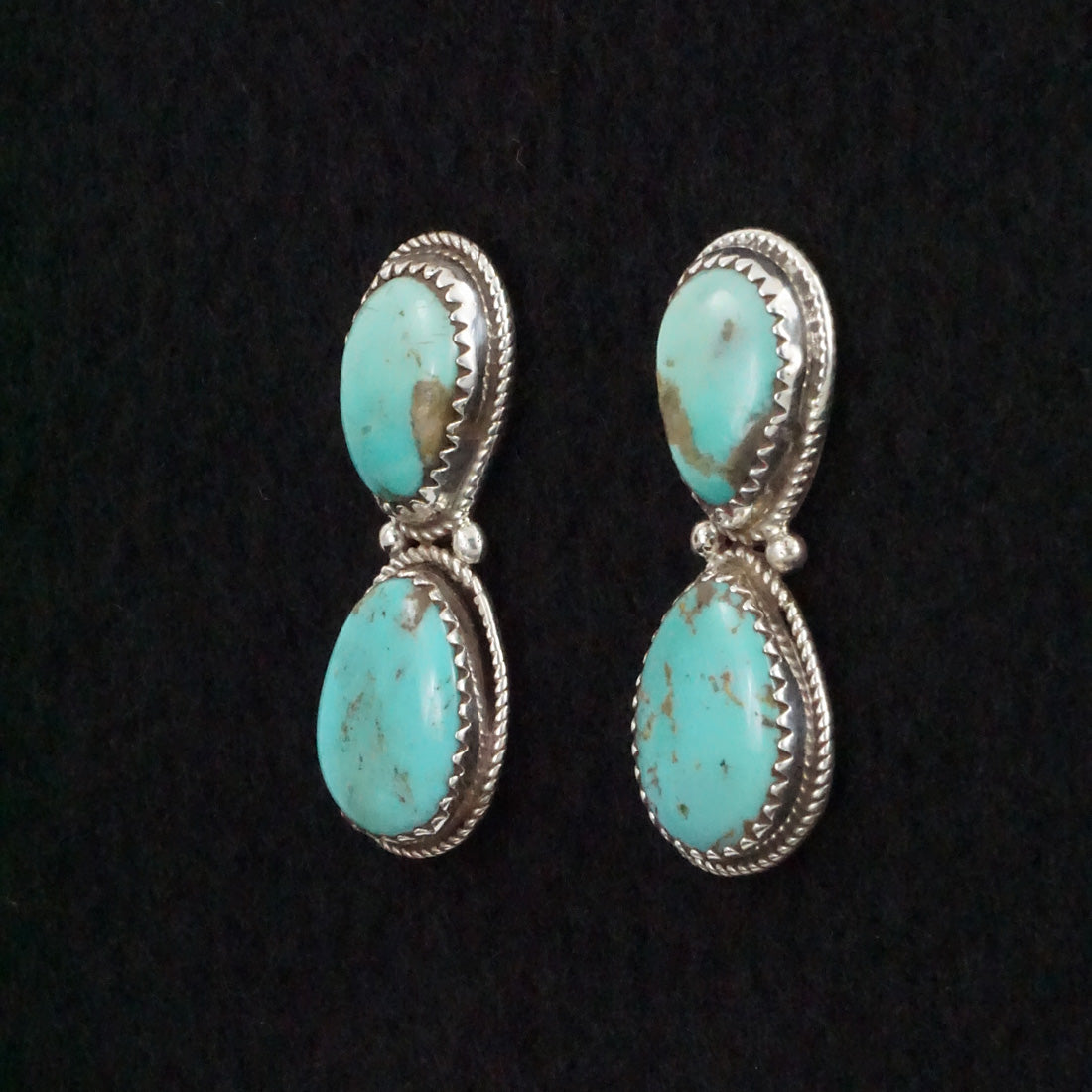 Ernest Hawthorne Turquoise & Sterling Silver Earrings