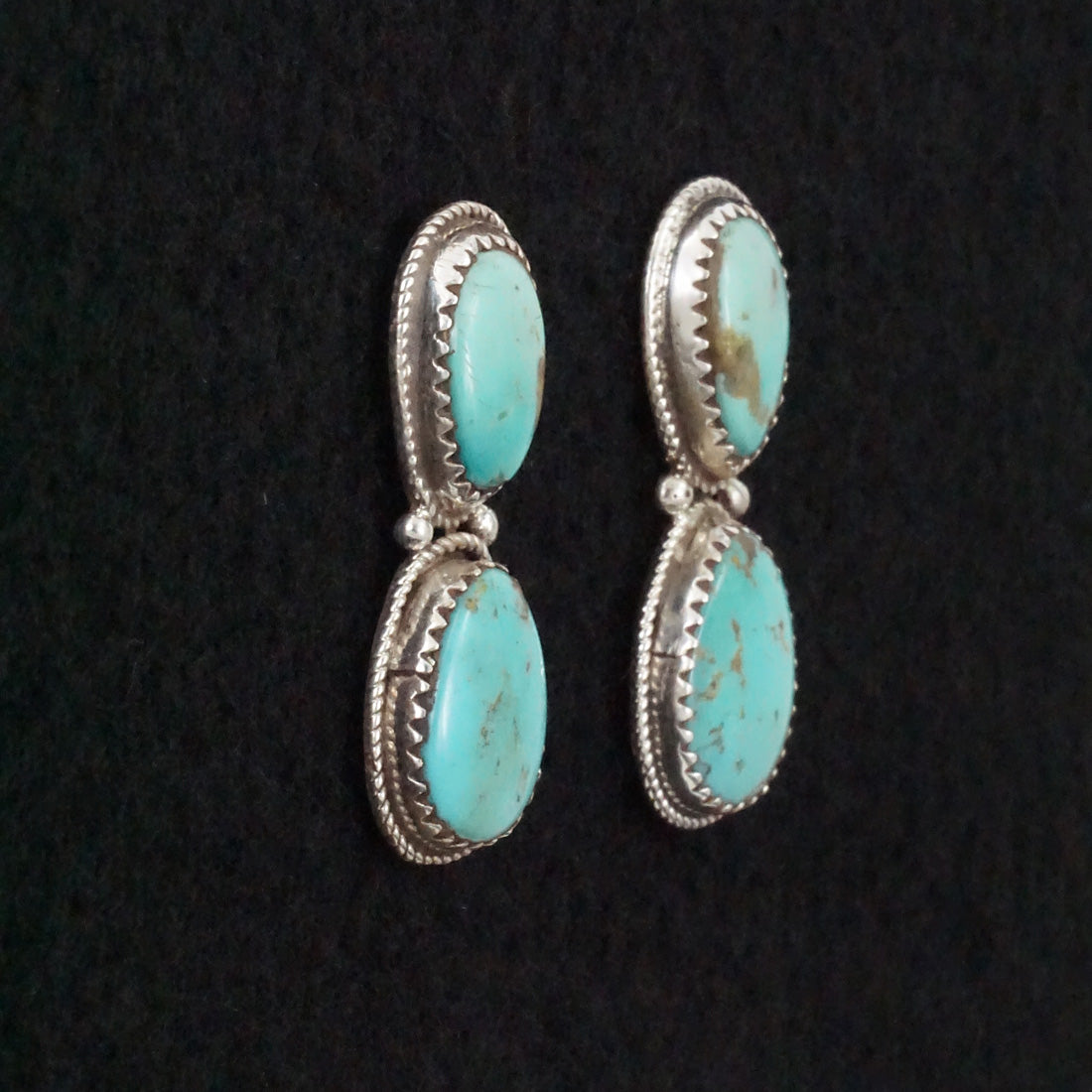 Ernest Hawthorne Turquoise & Sterling Silver Earrings