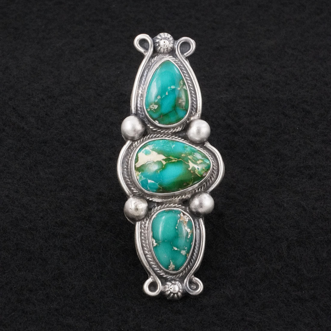 Kathleen Livingston Turquoise & Sterling Silver Ring Sz. 7.5