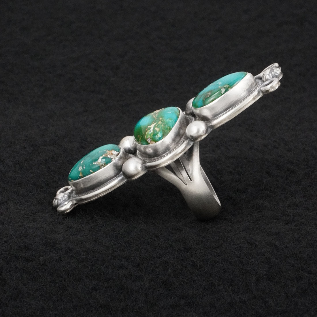 Kathleen Livingston Turquoise & Sterling Silver Ring Sz. 7.5
