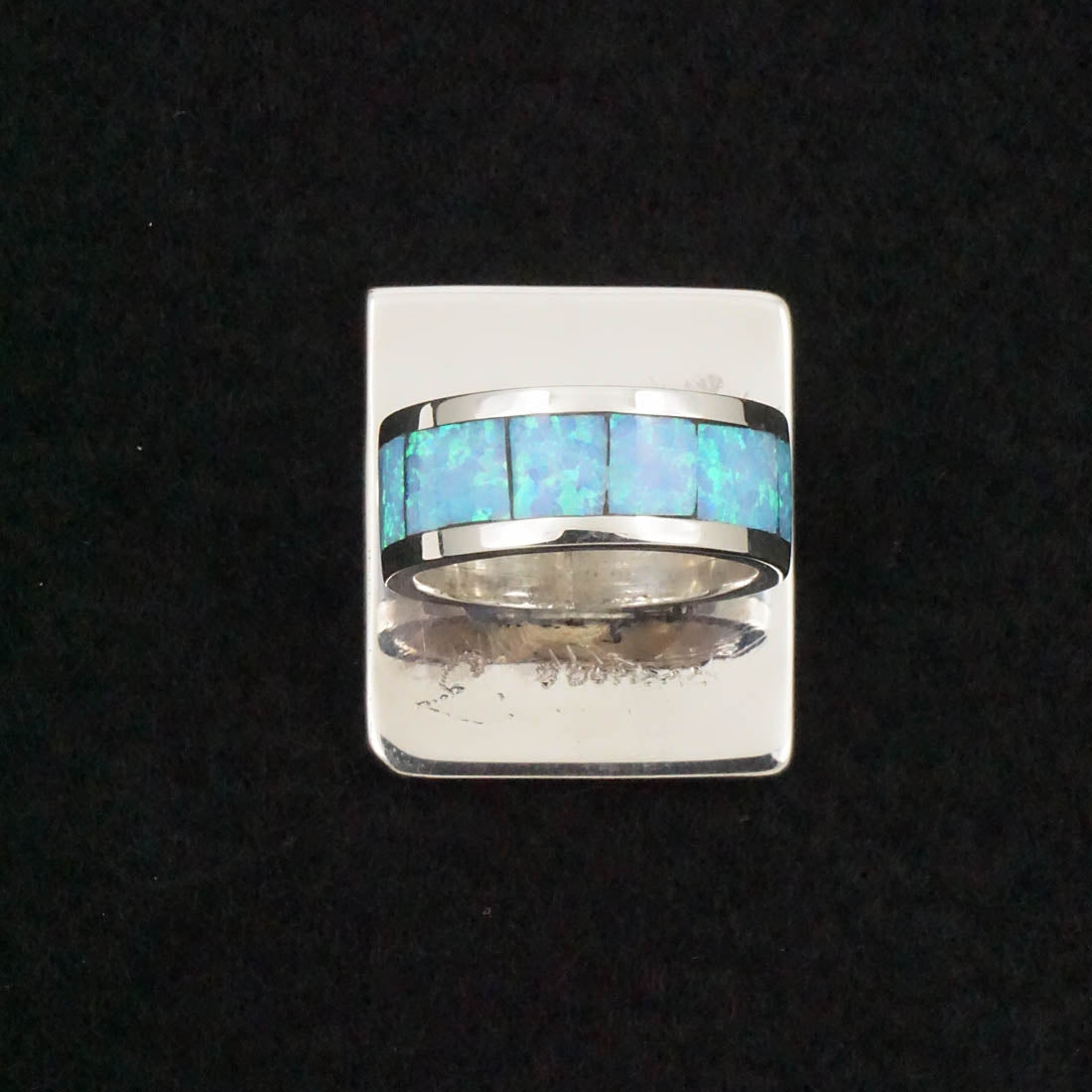 Elliot Coonsis Opalite & Sterling Silver Ring Size 7