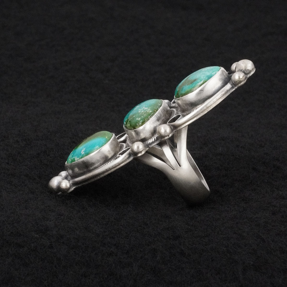 Kathleen Livingston Turquoise & Sterling Silver Ring Sz. 7.5