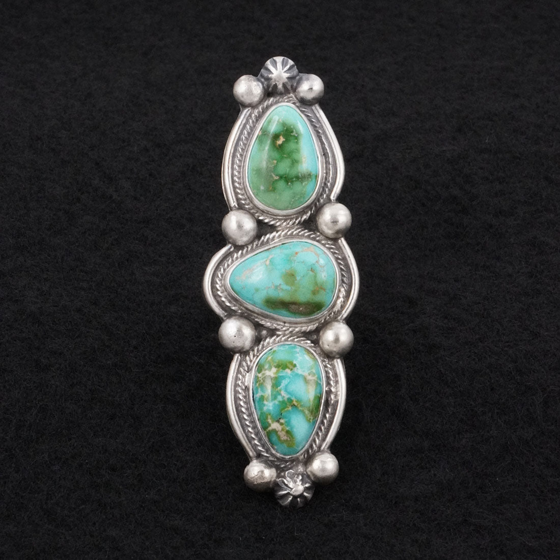 Kathleen Livingston Turquoise & Sterling Silver Ring Sz. 7