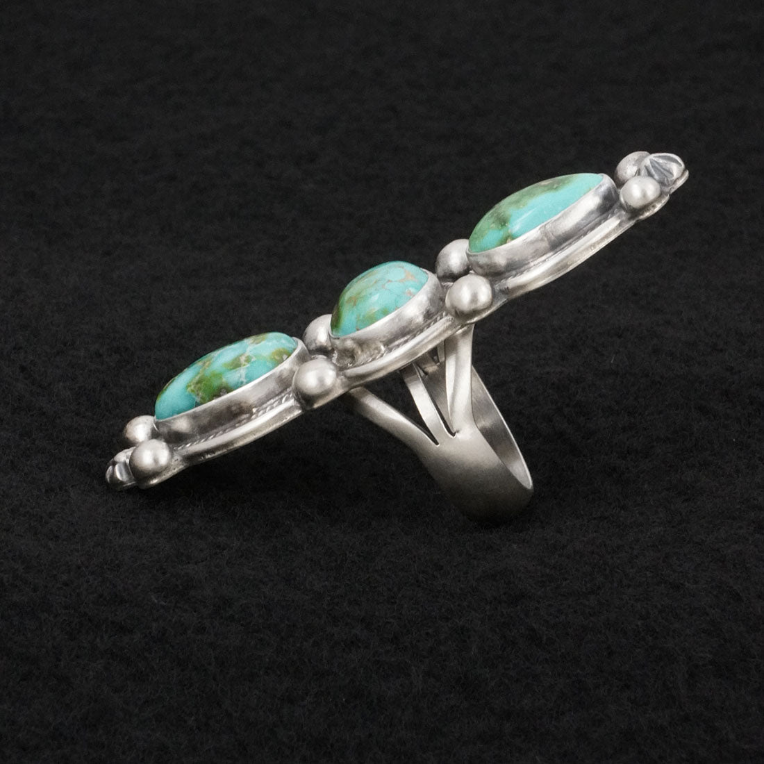 Kathleen Livingston Turquoise & Sterling Silver Ring Sz. 7