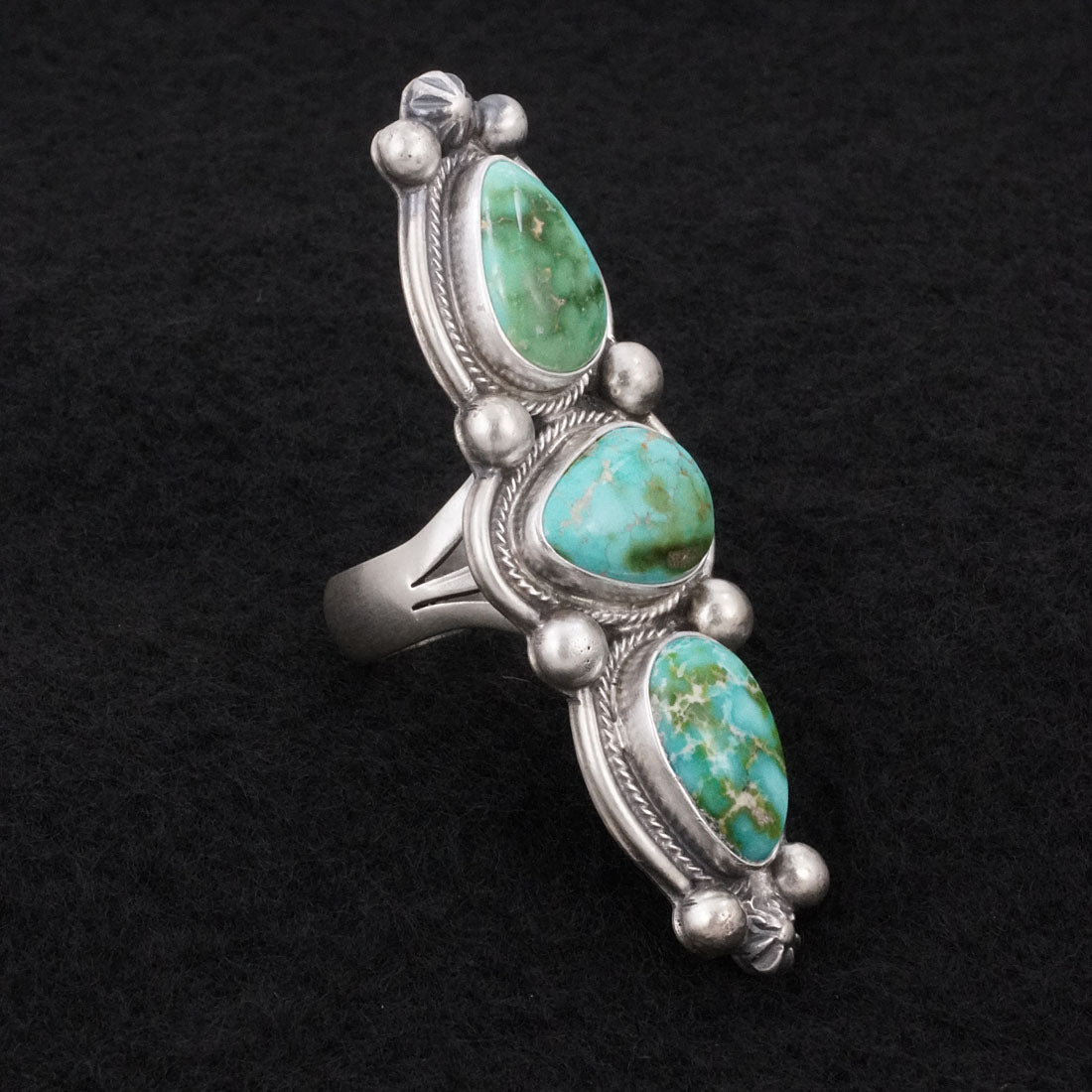 Kathleen Livingston Turquoise & Sterling Silver Ring Sz. 7