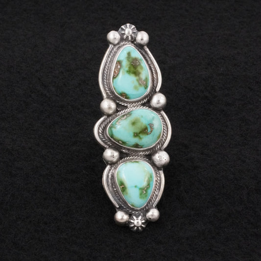 Kathleen Livingston Turquoise & Sterling Silver Ring Sz. 8.5