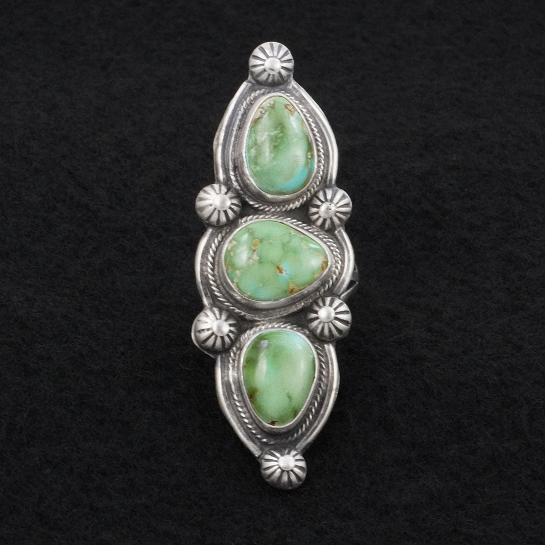 Kathleen Livingston Turquoise & Sterling Silver Ring Sz. 9