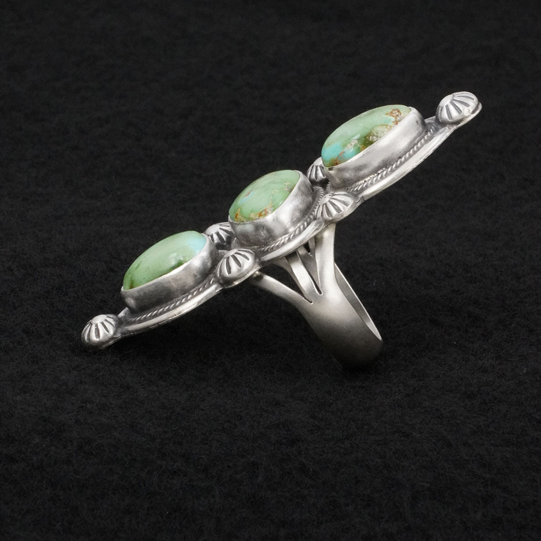 Kathleen Livingston Turquoise & Sterling Silver Ring Sz. 9
