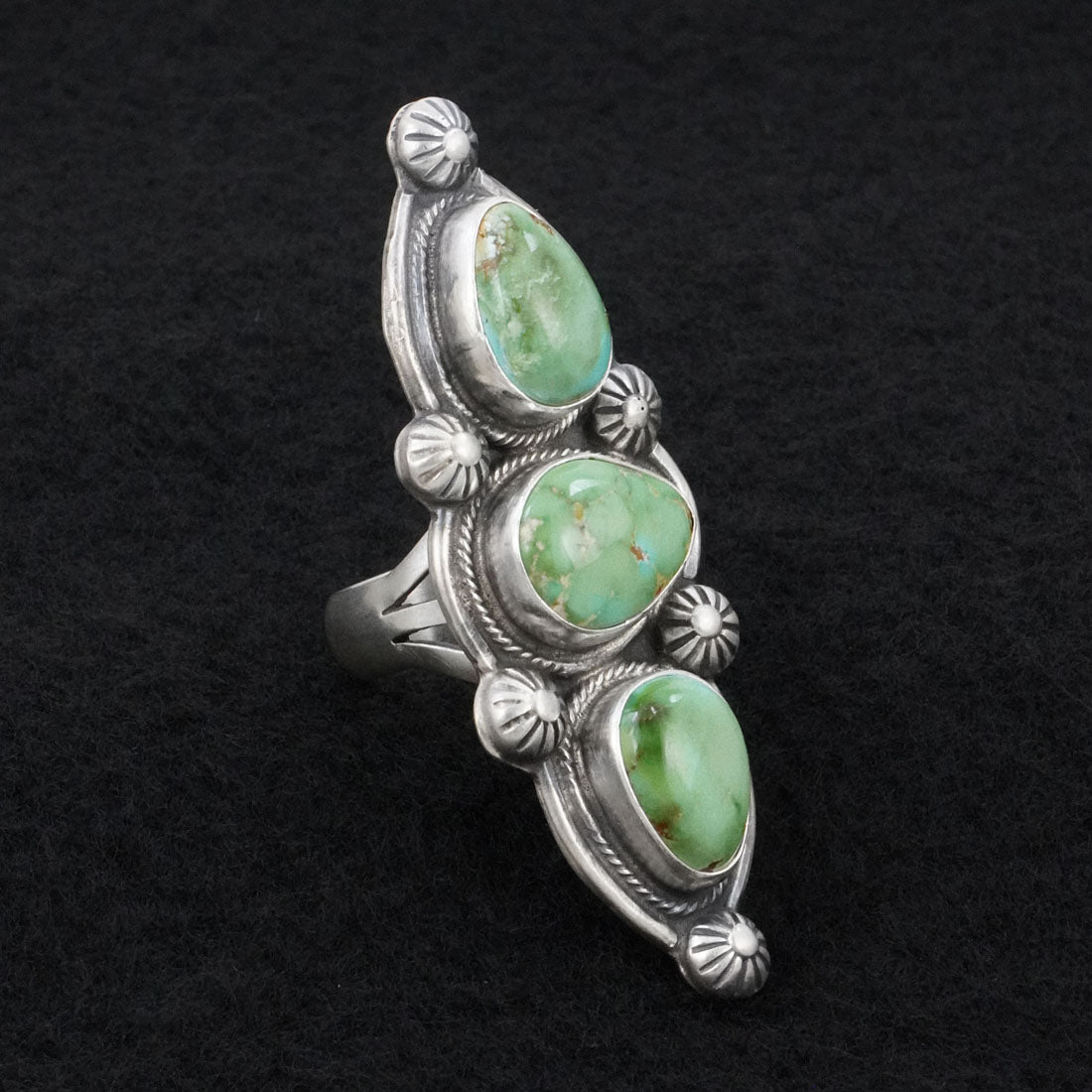Kathleen Livingston Turquoise & Sterling Silver Ring Sz. 9