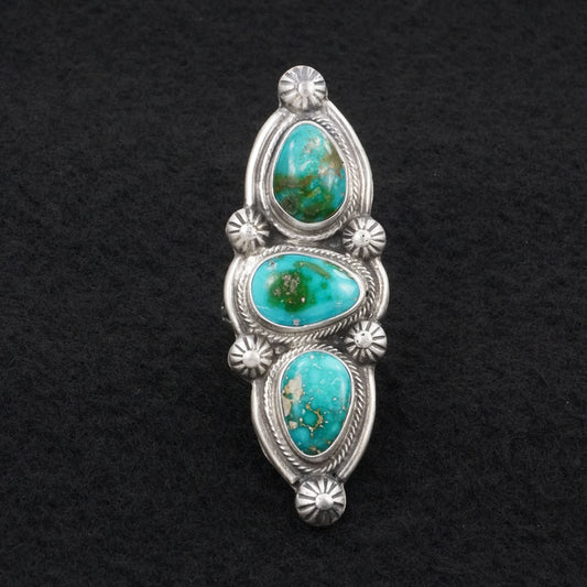 Kathleen Livingston Turquoise & Sterling Silver Ring Sz. 7.5