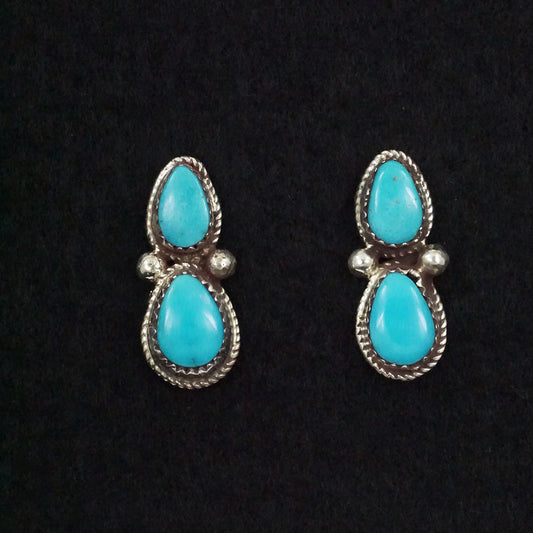 Ernest Hawthorne Turquoise & Sterling Silver Earrings