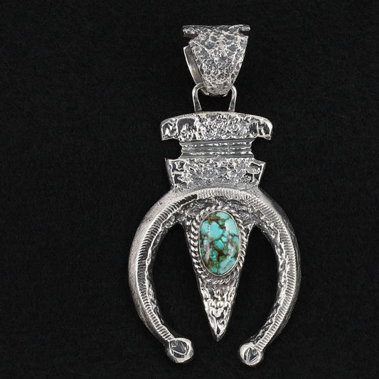 Delbert Arviso Turquoise & Sterling Silver Pendant