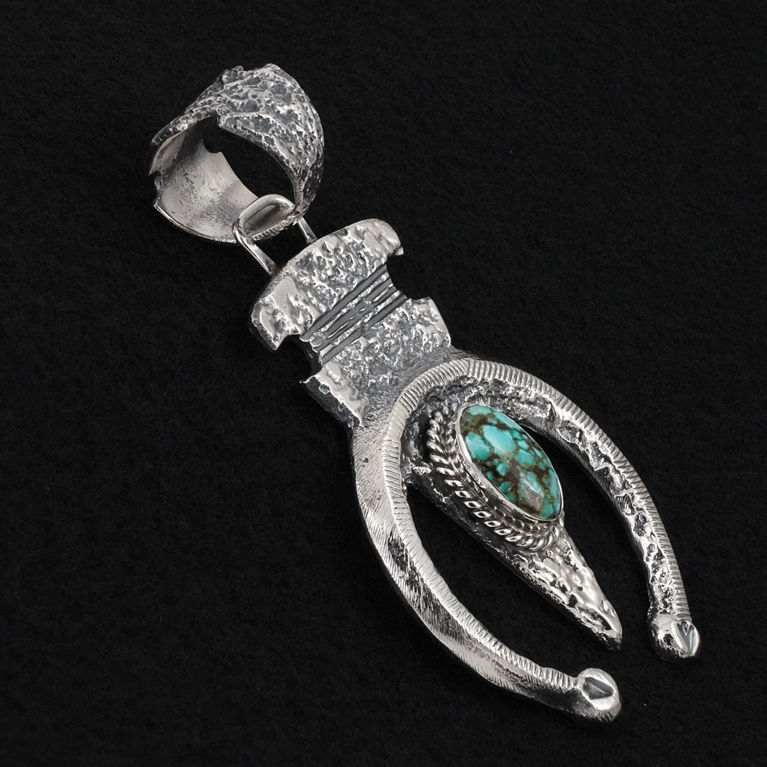 Delbert Arviso Turquoise & Sterling Silver Pendant