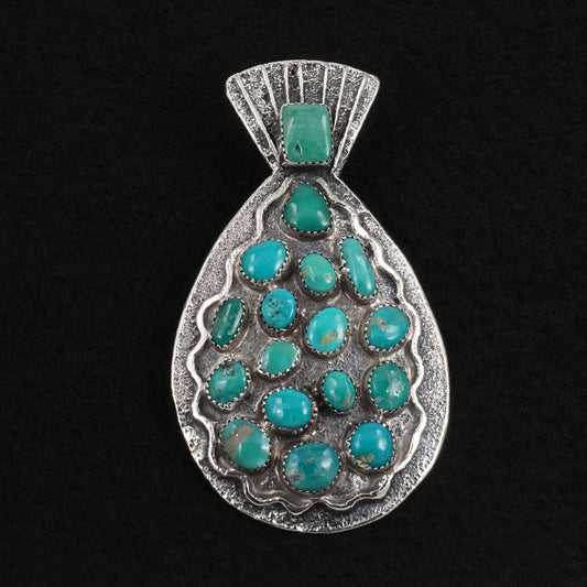 Delbert Arviso Turquoise & Sterling Silver Pendant