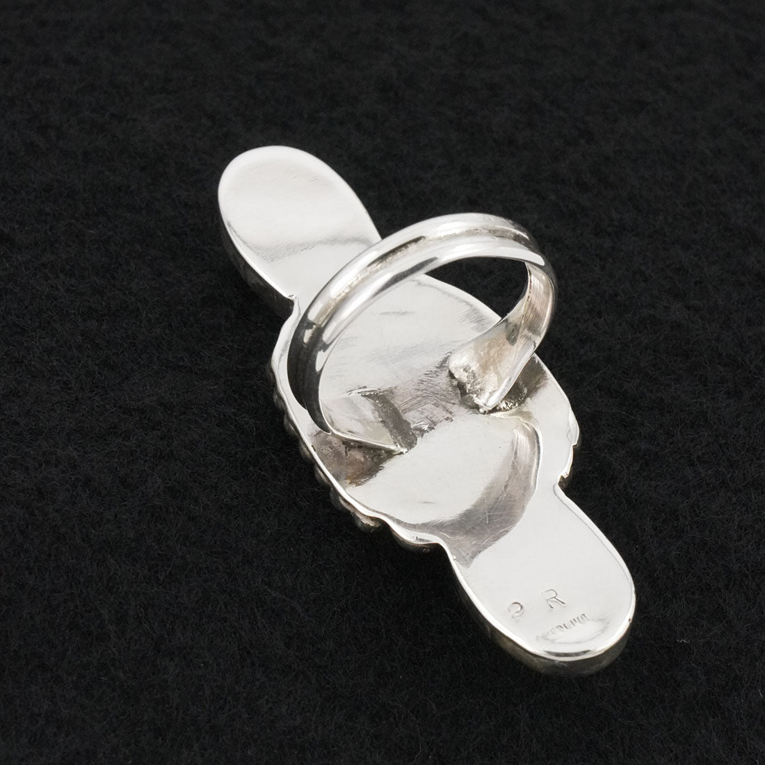 Priscilla Reeder Turquoise & Sterling Silver Ring Size 7.5