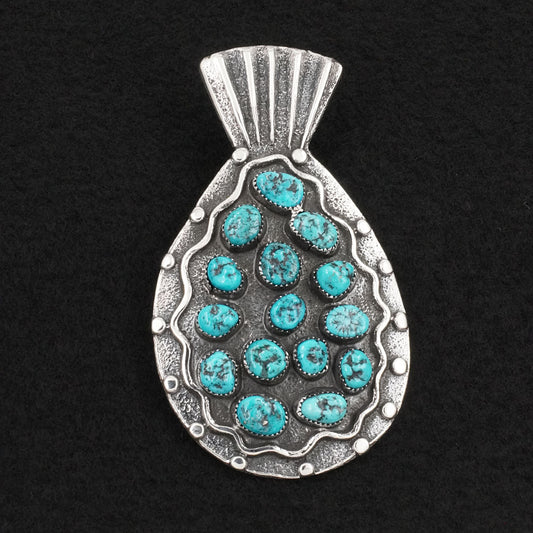 Delbert Arviso Turquoise & Sterling Silver Pendant