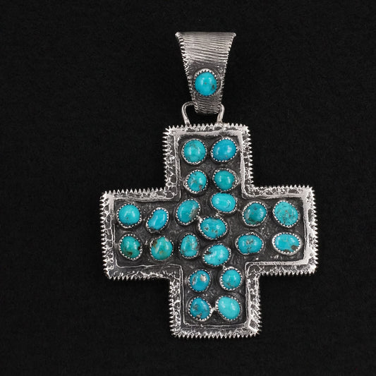 Delbert Arviso Turquoise & Sterling Silver Pendant