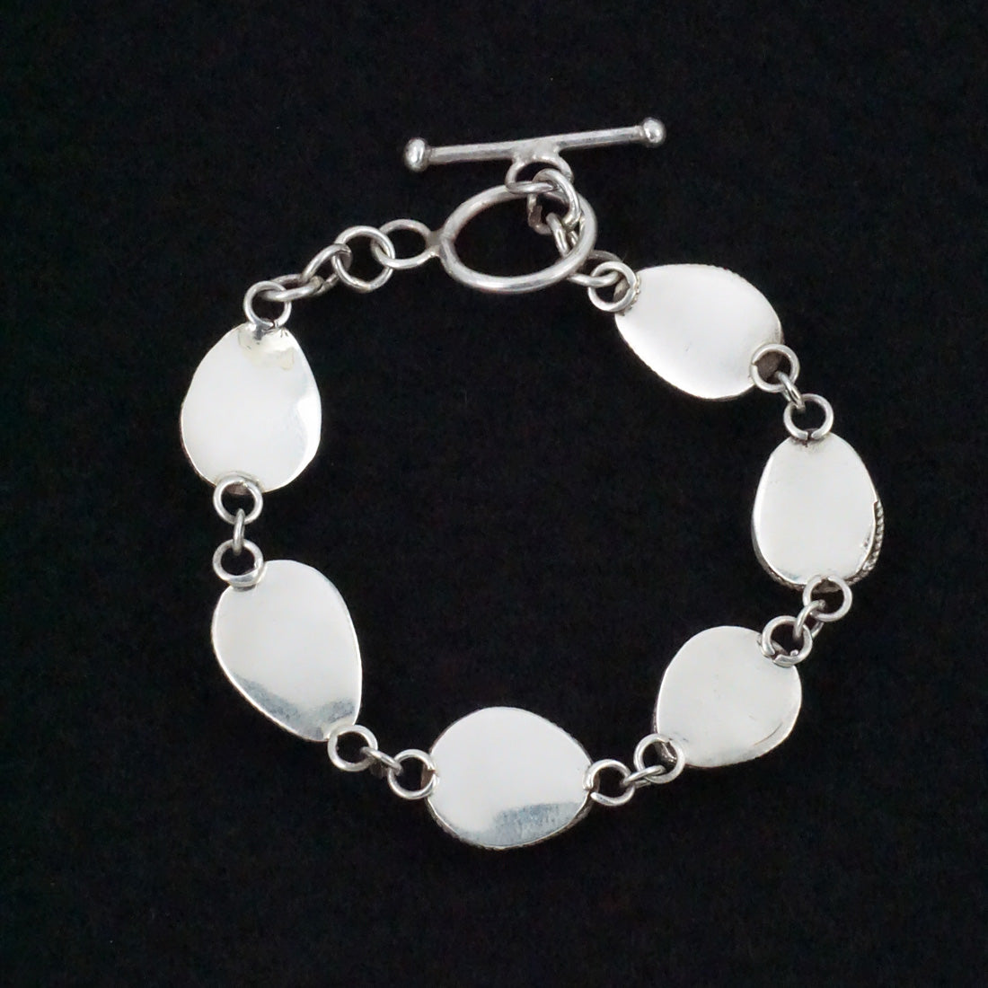 Ernest Hawthorne Turquoise & Sterling Silver Link Bracelet