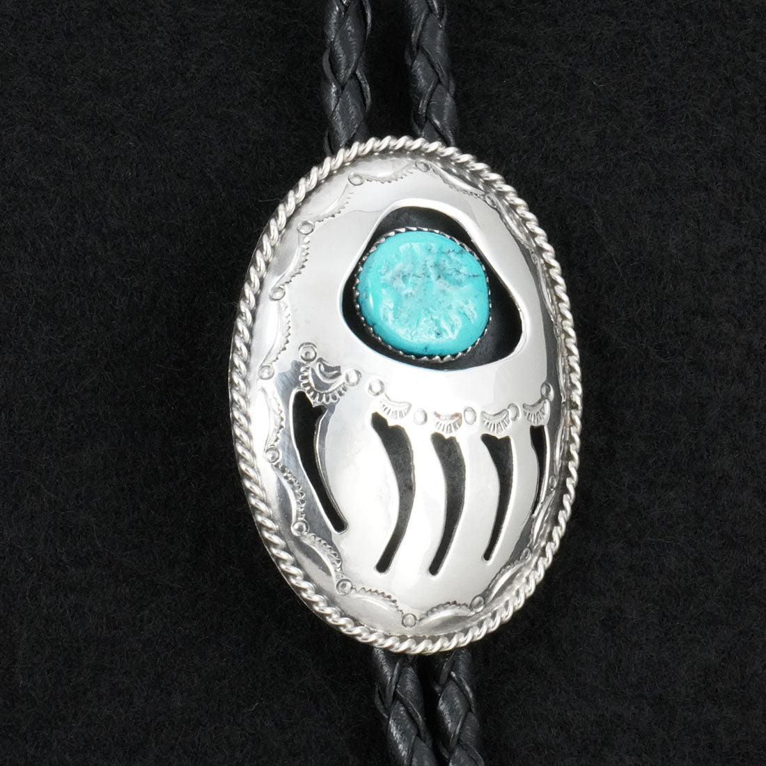 Wilbert Muskett Sr. Turquoise & Sterling Silver Bolo Tie