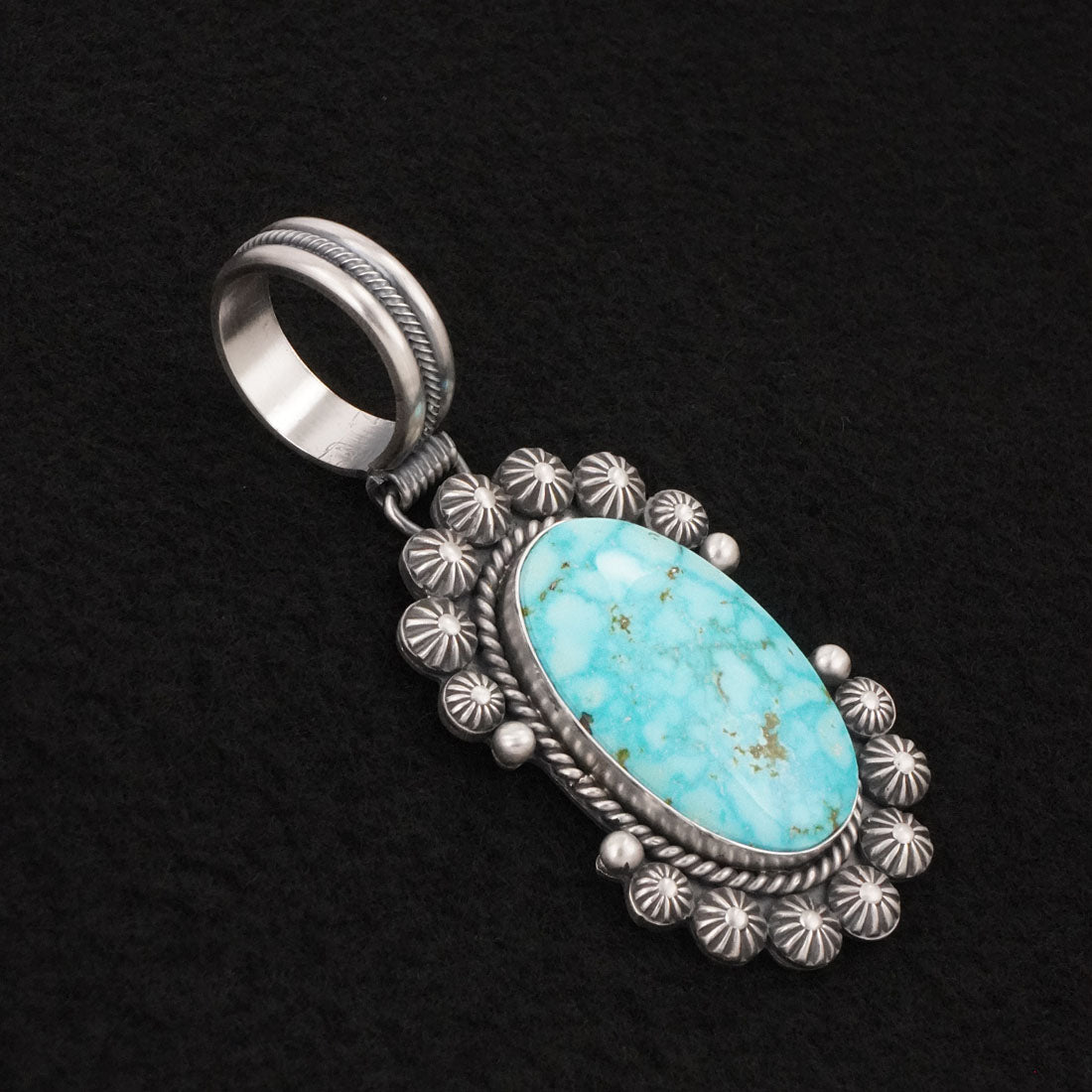 Michael Calladitto Turquoise & Sterling Silver Pendant