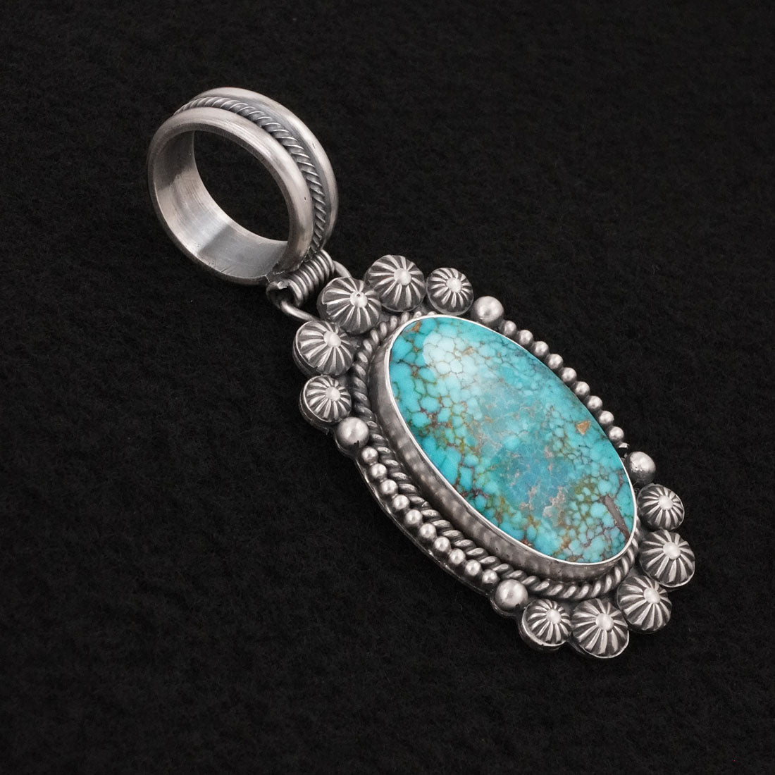 Michael Calladitto Turquoise & Sterling Silver Pendant