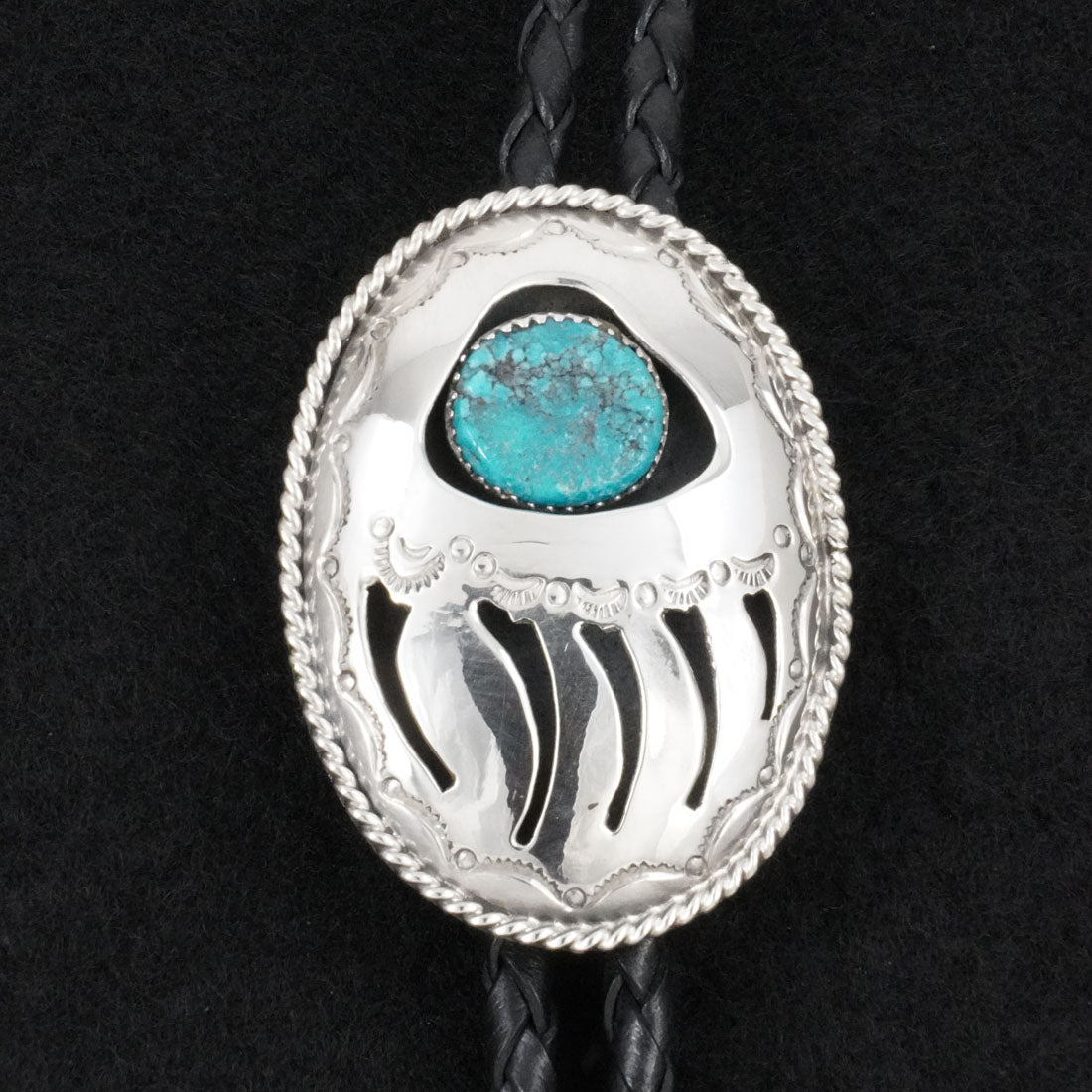 Wilbert Muskett Sr. Turquoise & Sterling Silver Bolo Tie