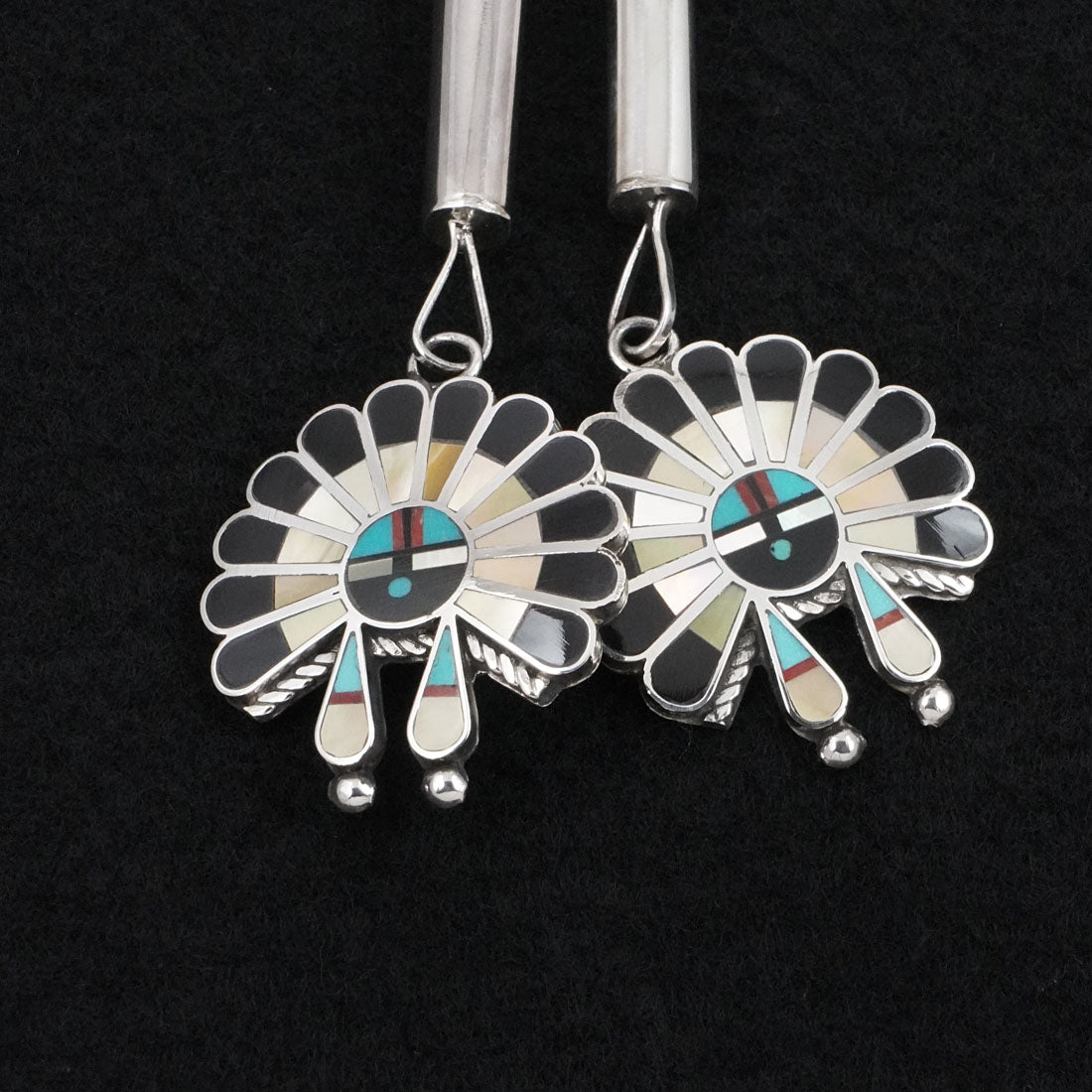 April Unkestine Multi-Stone & Sterling Silver Bolo Tie