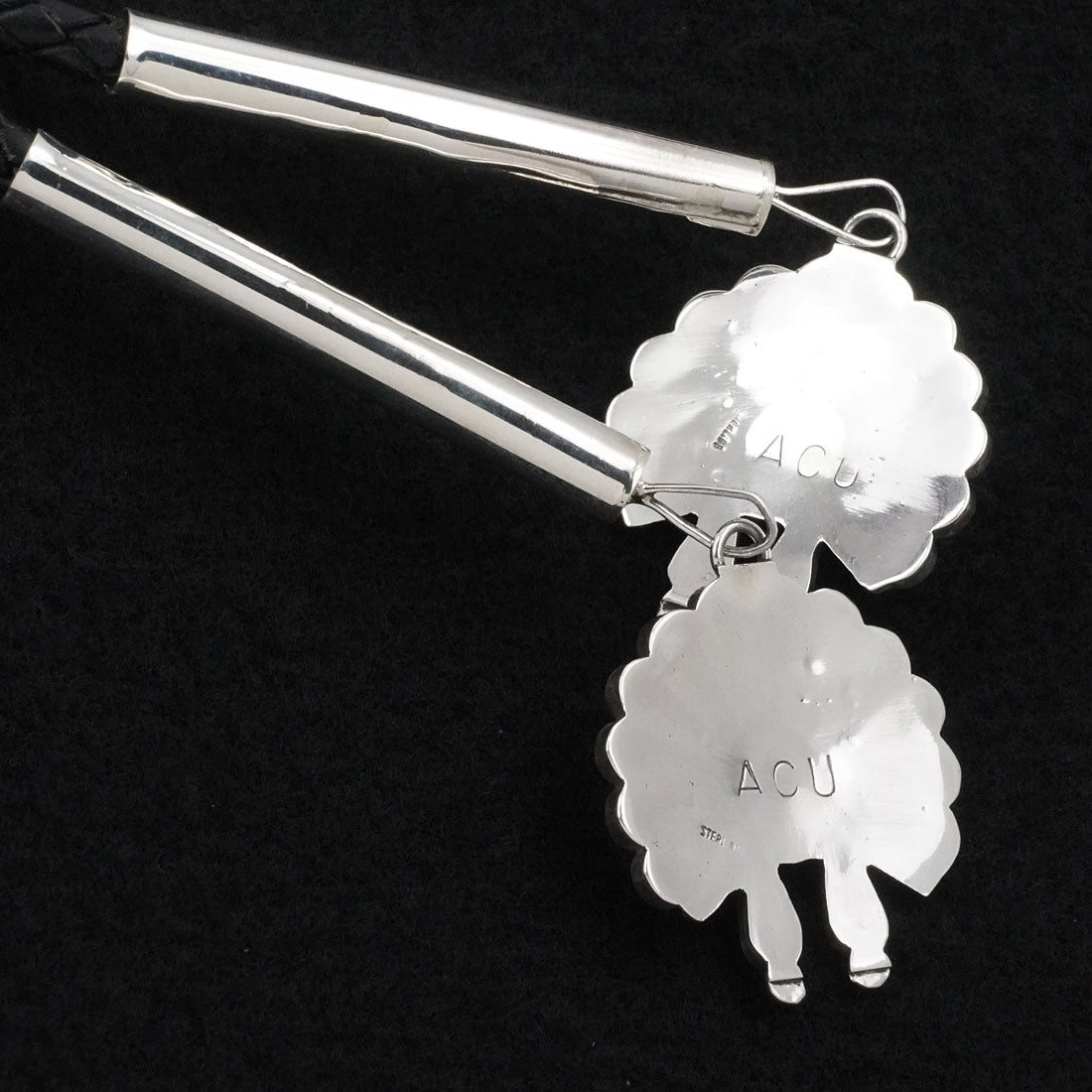 April Unkestine Multi-Stone & Sterling Silver Bolo Tie