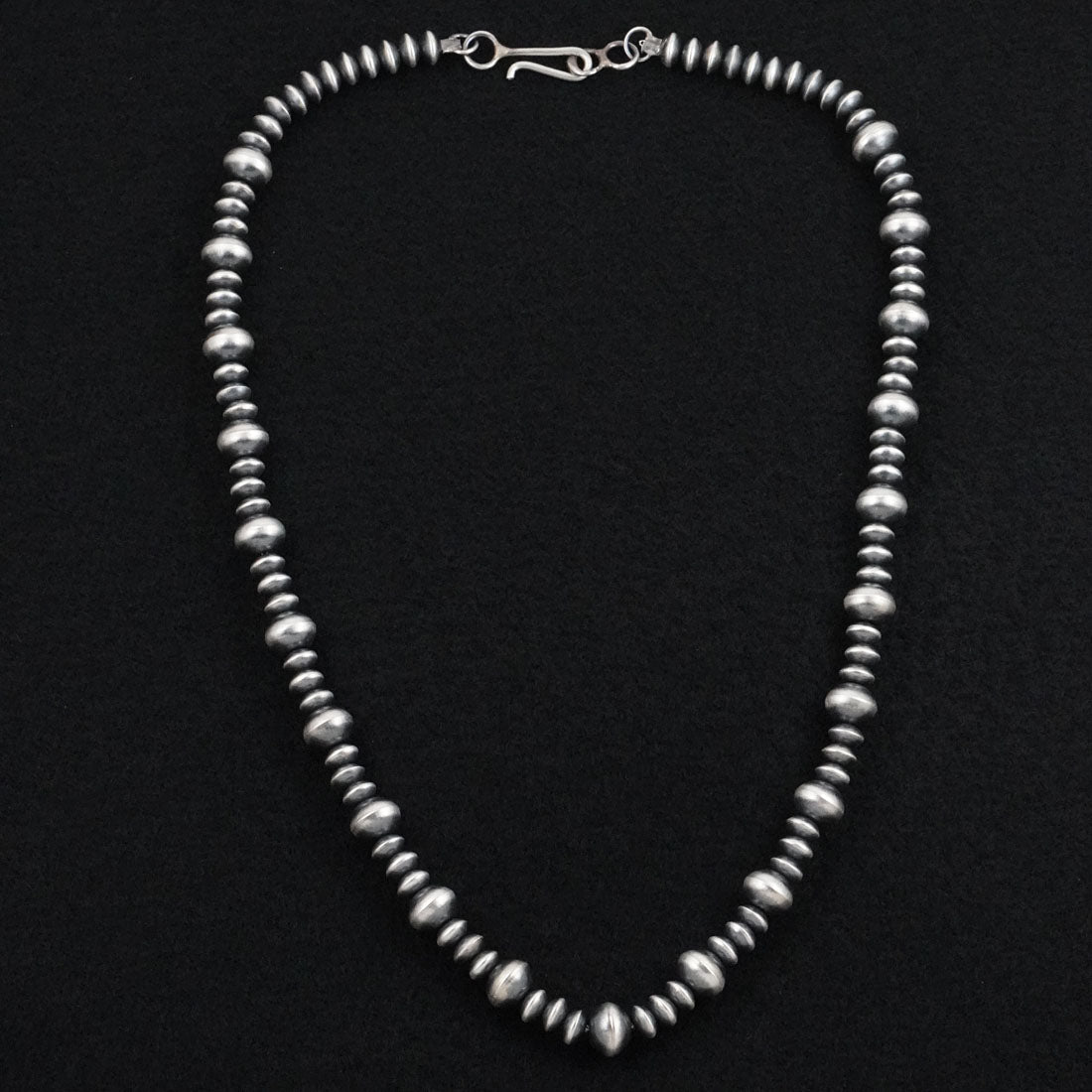 Crystal Haley Sterling Silver Navajo Pearl Necklace 22"