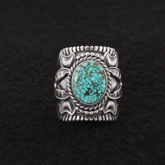 Derrick Gordon Turquoise & Sterling Silver Ring Sz. 10