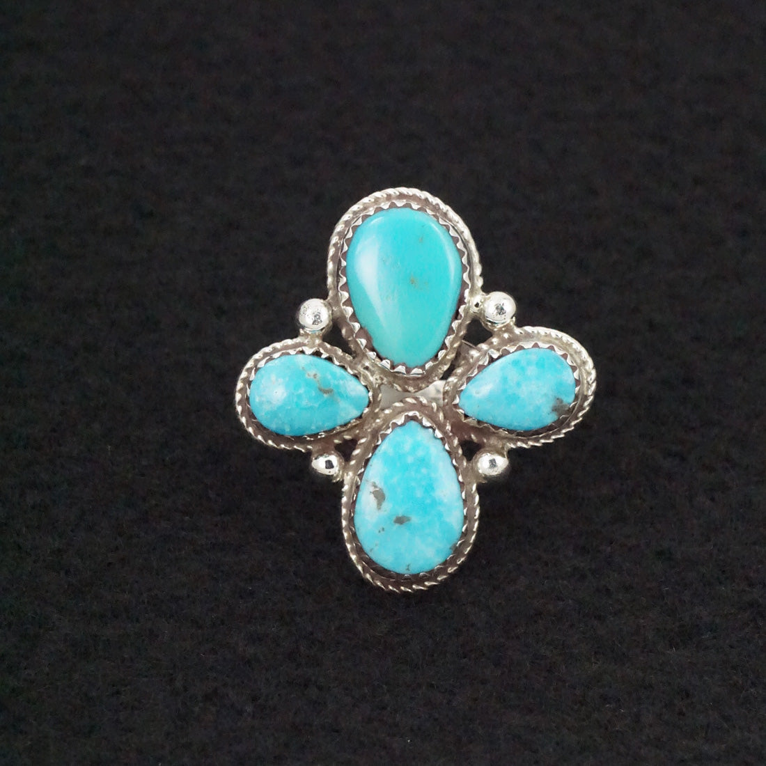 Ernest Hawthorne Turquoise & Sterling Silver Ring Size 7