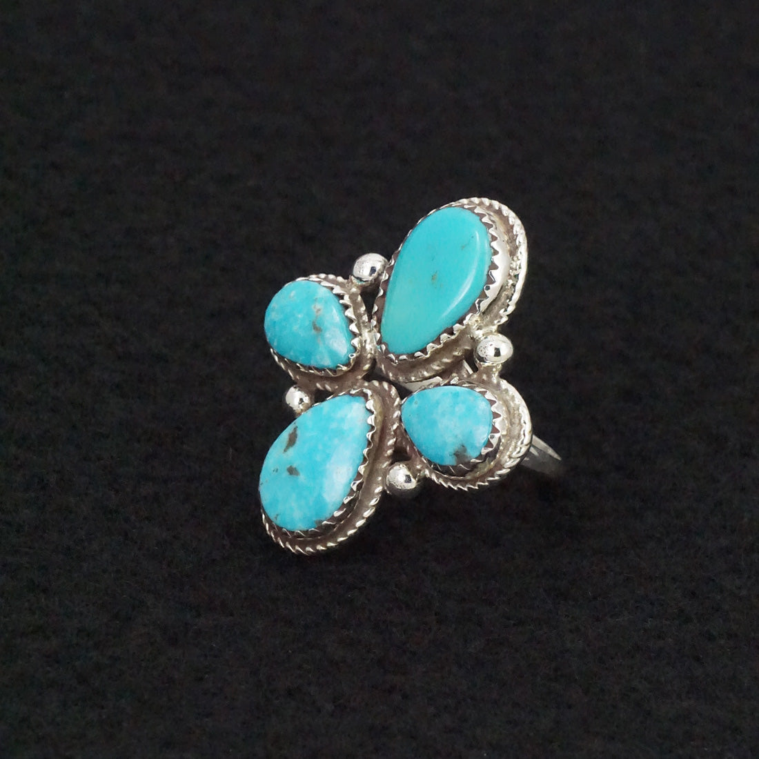 Ernest Hawthorne Turquoise & Sterling Silver Ring Size 7