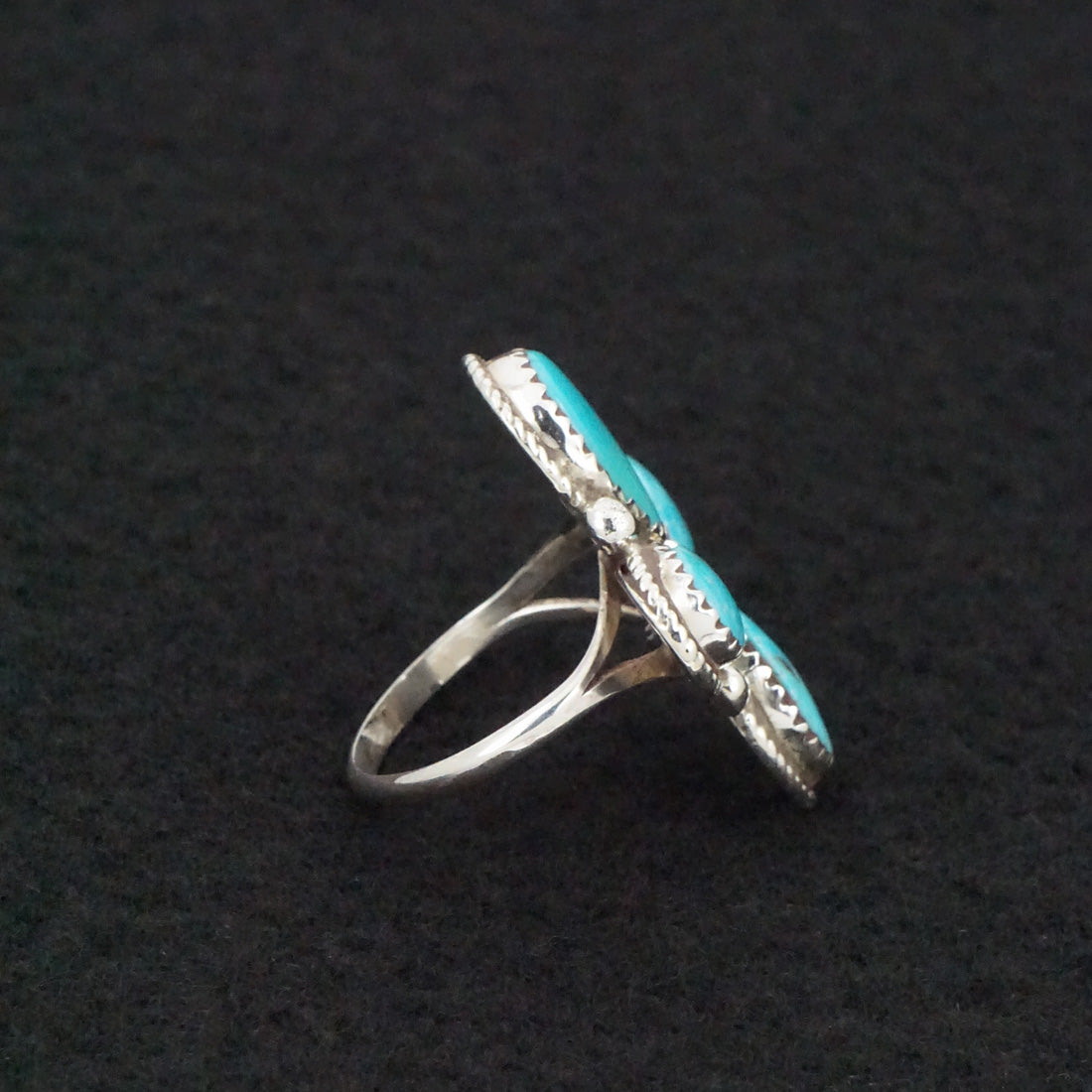 Ernest Hawthorne Turquoise & Sterling Silver Ring Size 7