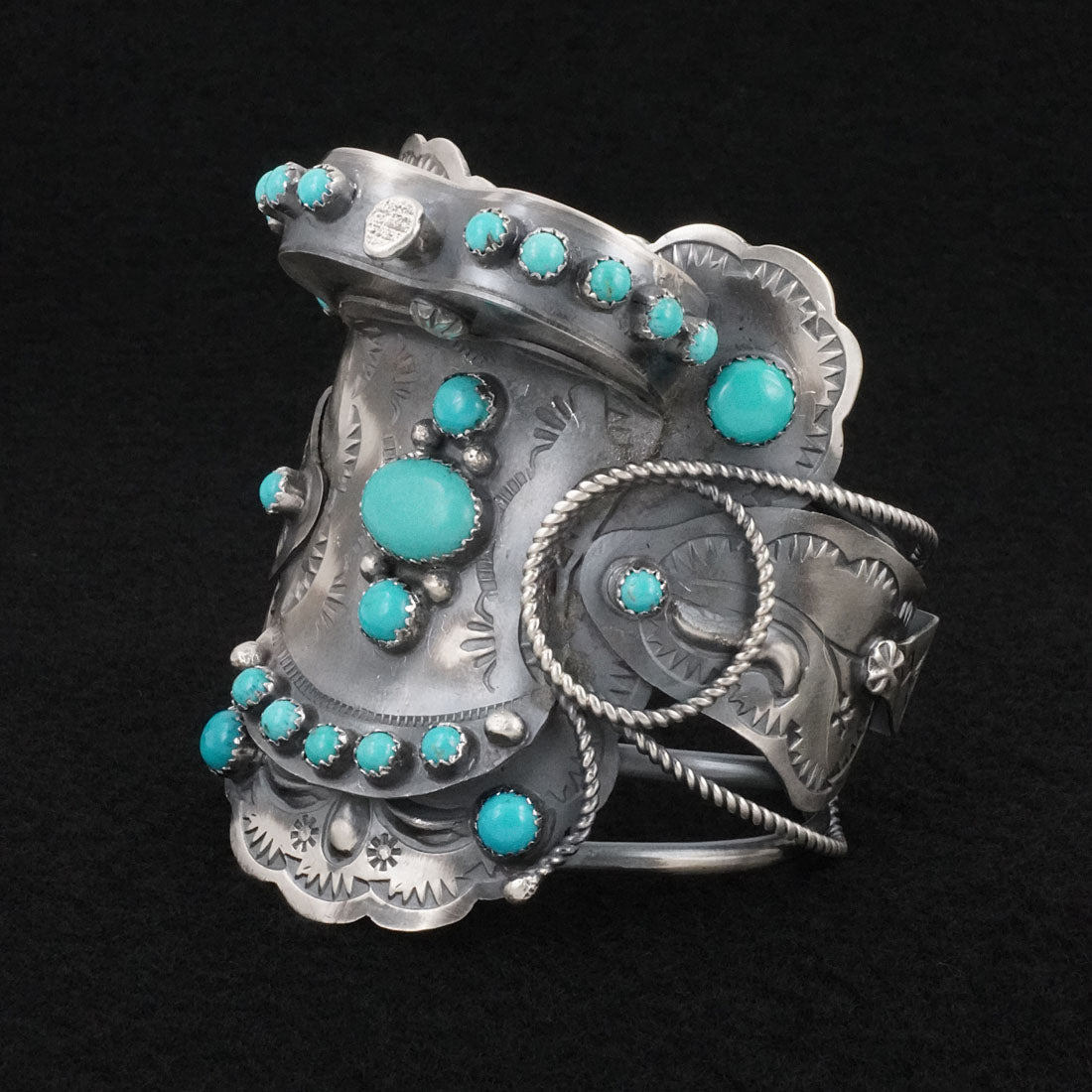 Tim Yazzie Turquoise & Sterling Silver Bracelet