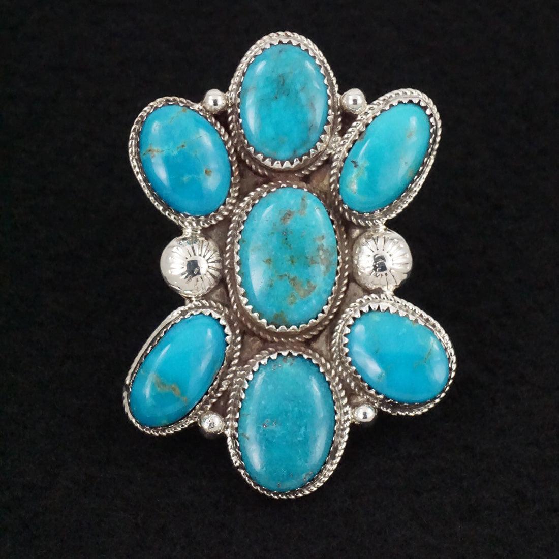 Ernest Hawthorne Turquoise & Sterling Silver Ring Size 7