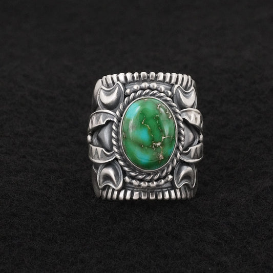 Derrick Gordon Turquoise & Sterling Silver Ring Sz. 10