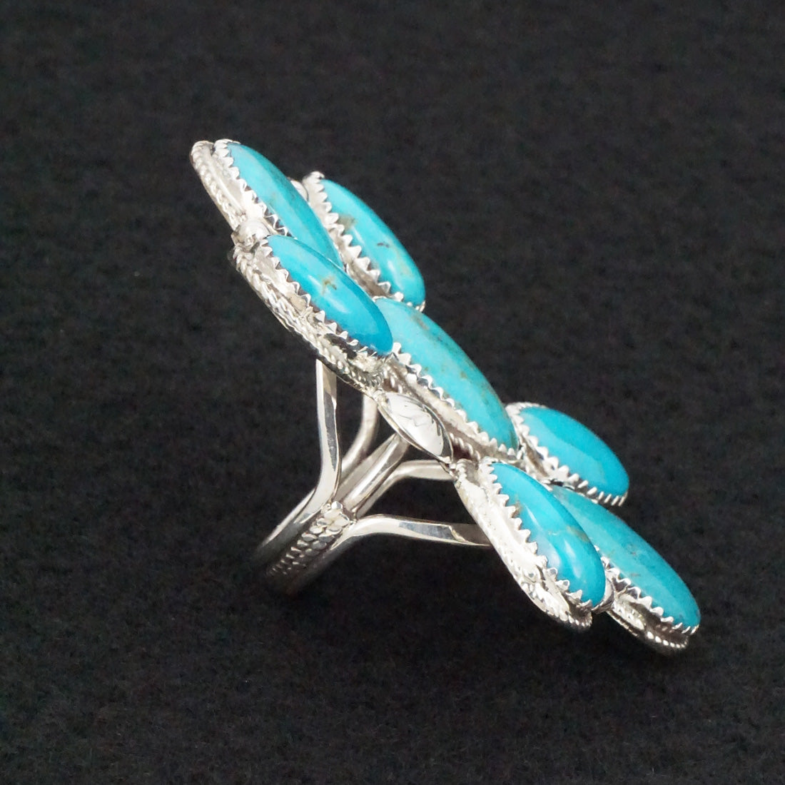 Ernest Hawthorne Turquoise & Sterling Silver Ring Size 7